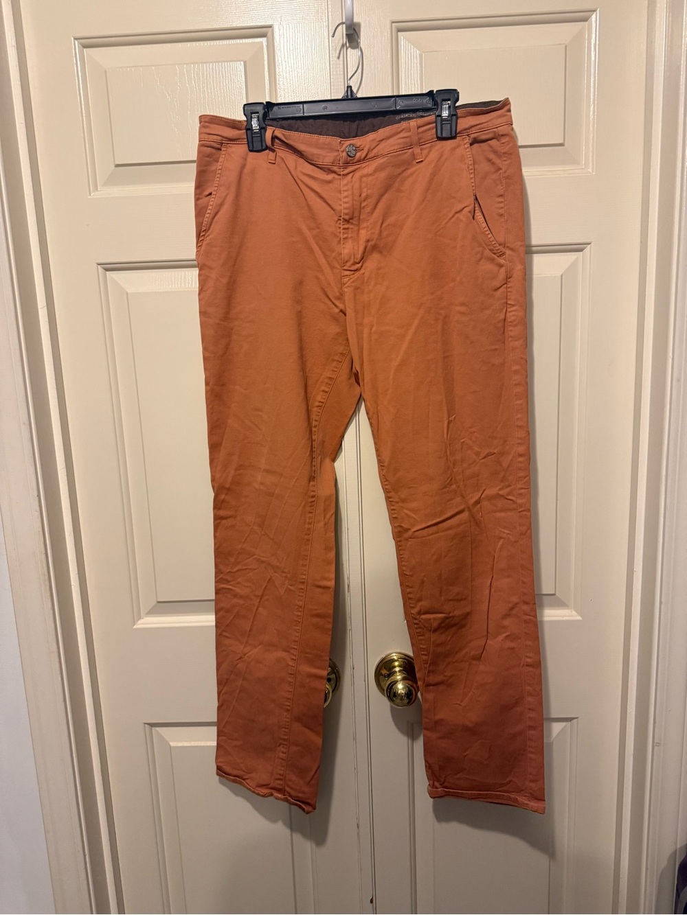 Ag Adriano Goldschmied Men's Rust-Orange Chinos